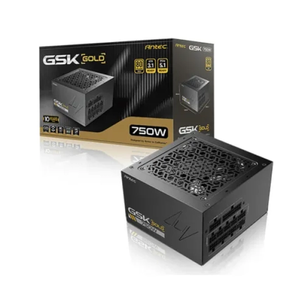 Antec GSK750 V2 750W 80+ Gold ATX 3.1 & PCIE 5.1 Full Modular Power Supply